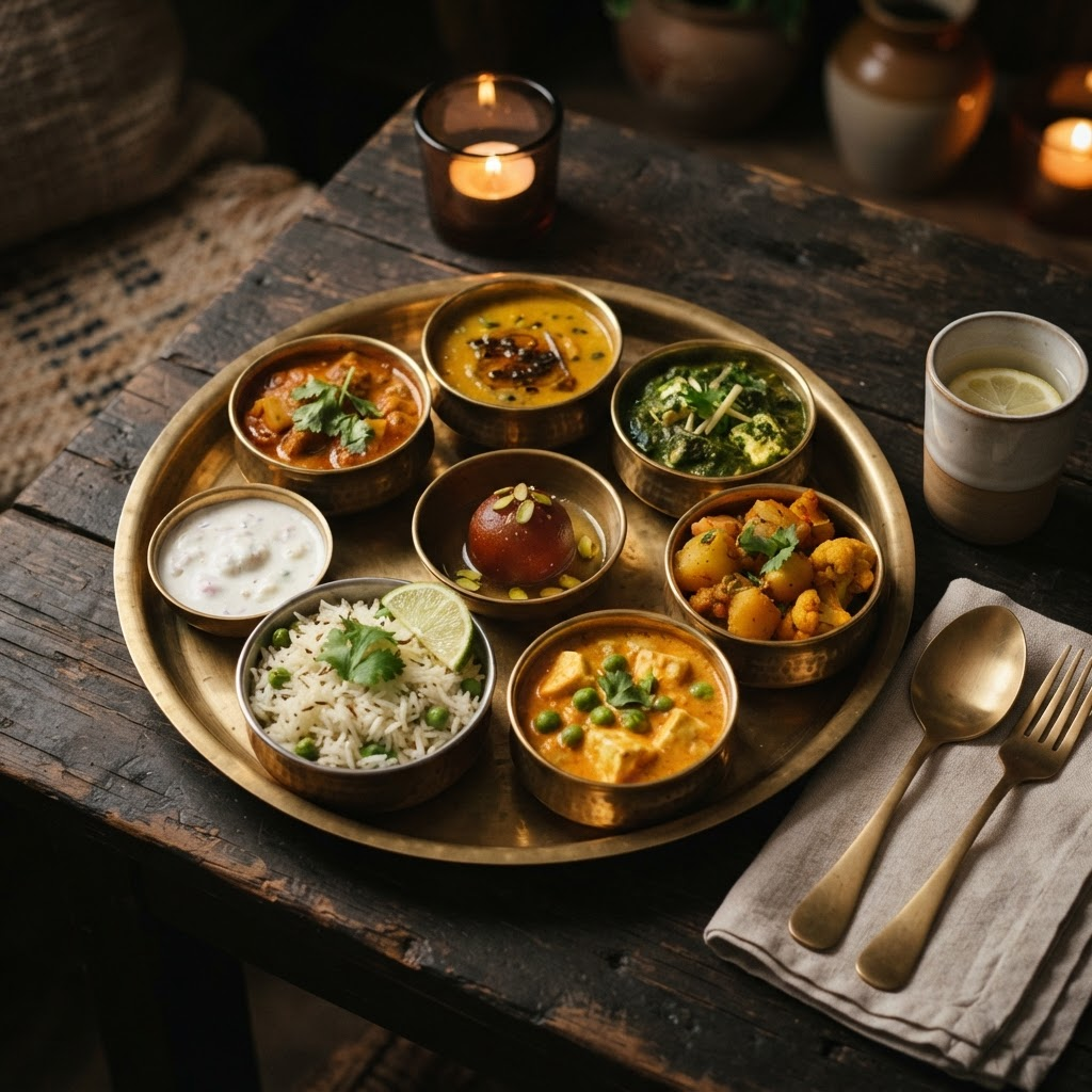 Brass thali service